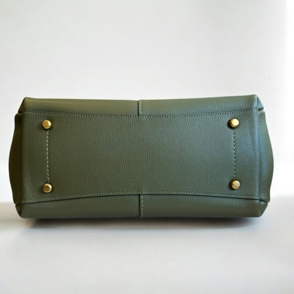 Coach Large Lana Shoulder Bag Olive Green with Gold Hardware - Picture 7 of 12